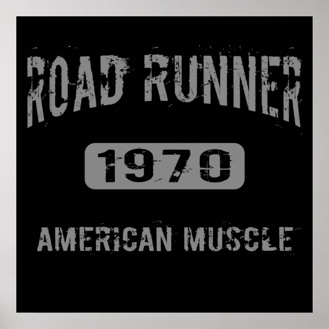 Póster poster muscular estadounidense de Road Runner 1970 (Frente)