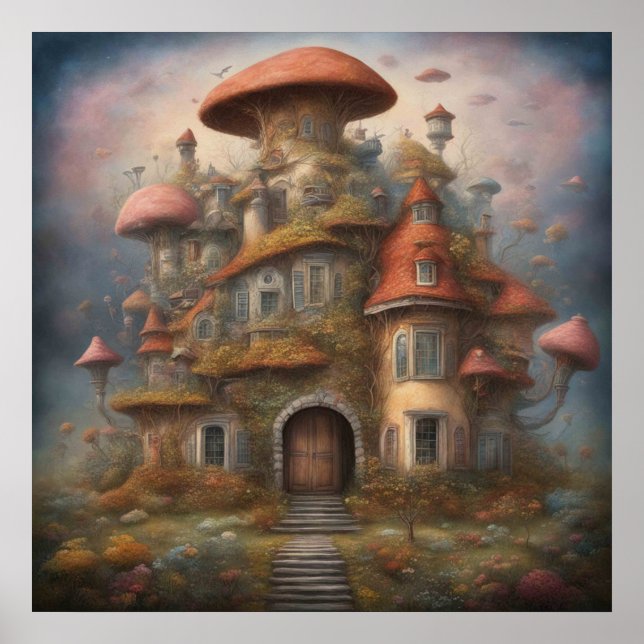 Póster Poster Mushroom House (Frente)
