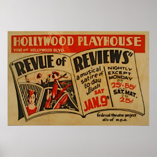Póster Poster musical de Hollywood Playhouse