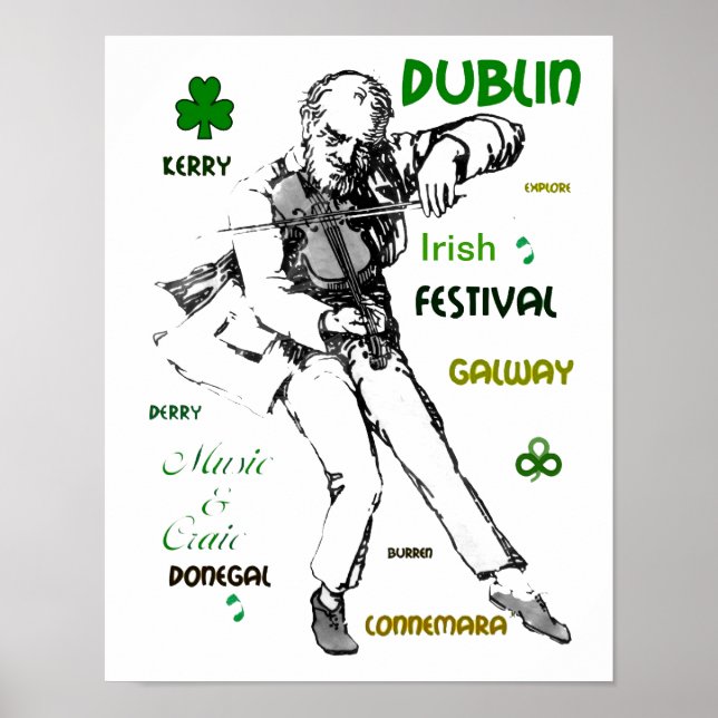 Póster Poster musical de Irlanda (Frente)