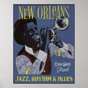 Póster Poster musical de Nueva Orleans 1/3