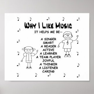Póster Poster musical "Por qué me gusta la música"