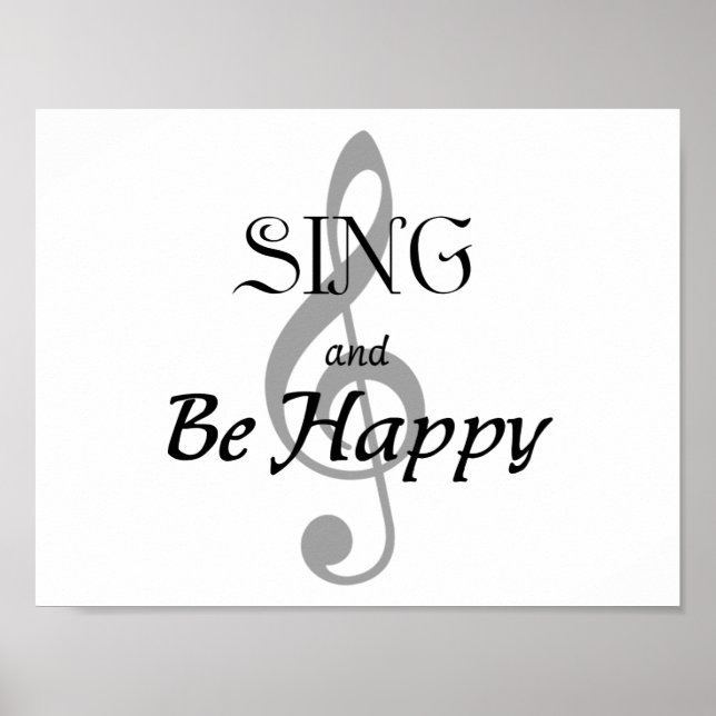 Póster Poster musical "SING and Be Happy" (Frente)