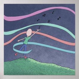 Póster Poster musical y melodía