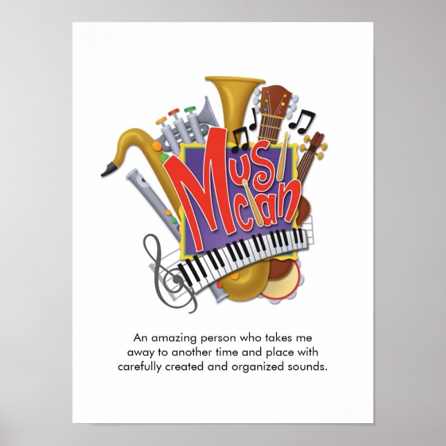 Póster poster "Músico" (Frente)
