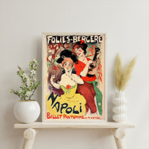Poster "Napoli" de Vintage Folies-Bergère