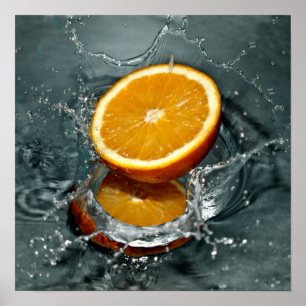 Póster poster naranja Splash