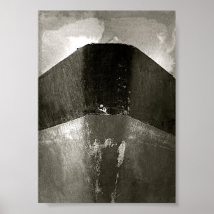 Póster Poster náutico B&W de Prow del buque