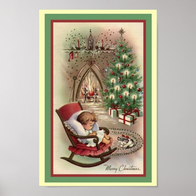 Póster Poster navideño vintage (Frente)