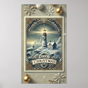 Póster Poster navideño vintage
