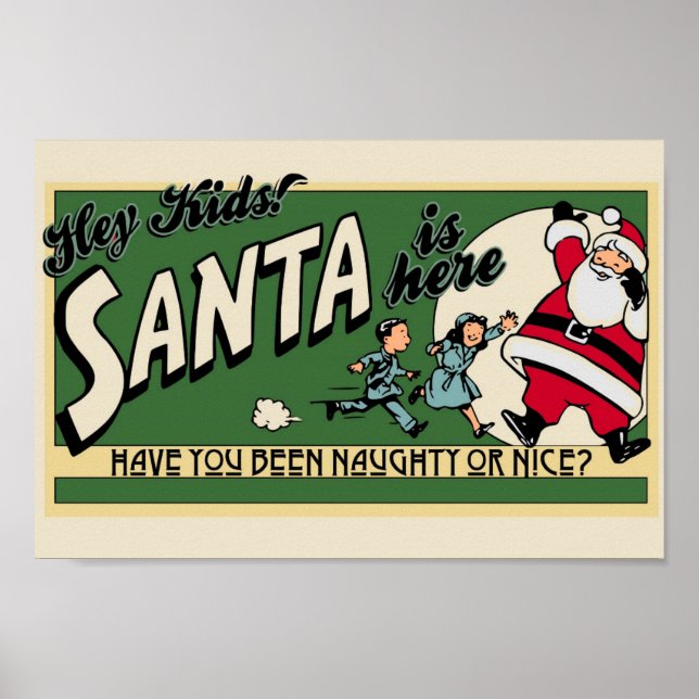 Póster Poster navideño vintage (Frente)
