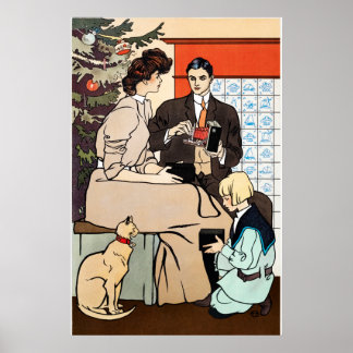 Póster Poster navideño vintage