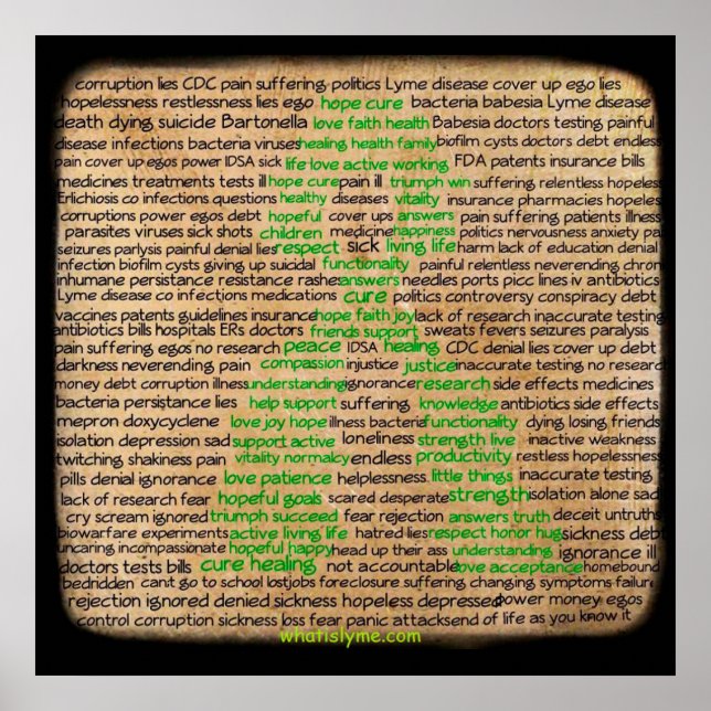 Póster Poster, negación, ignorancia de la enfermedad de L (Frente)