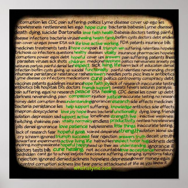 Póster Poster, negación, ignorancia de la enfermedad de L (Frente)