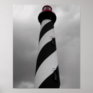 Póster Poster negro, blanco y rojo