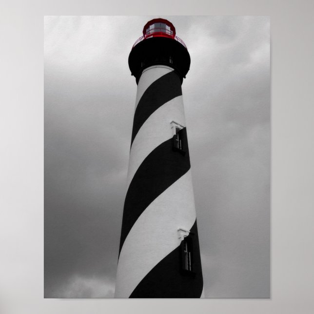 Póster Poster negro, blanco y rojo (Frente)