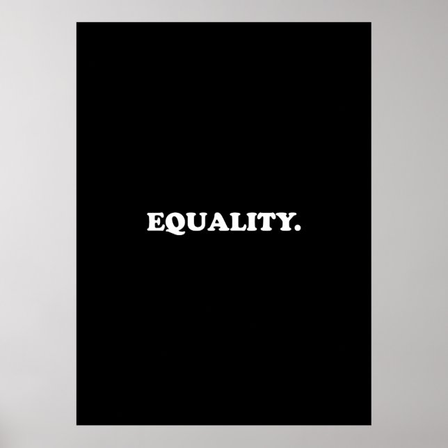 Póster poster negro de "igualdad" (Frente)