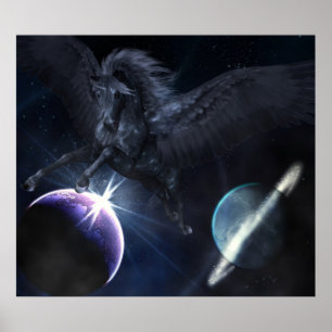 Póster poster negro de Pegasus
