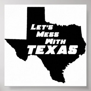 Póster Poster negro de Texas