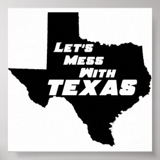 Póster Poster negro de Texas