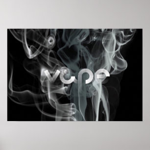 Póster Poster negro del premio de Vape del humo