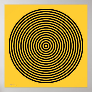 Póster Poster negro y amarillo del diseñador