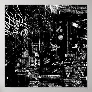 Póster Poster negro y blanco