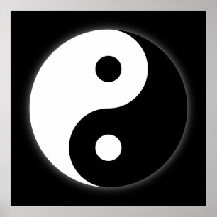 Póster Poster negro y blanco de Yin Yang