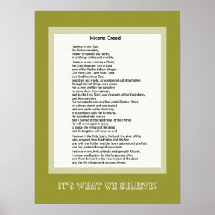 Póster Poster Nicene Creed Christian Print
