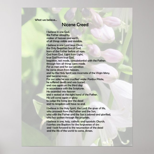 Póster Poster-Nicene Creed~ Personalizable! (Frente)