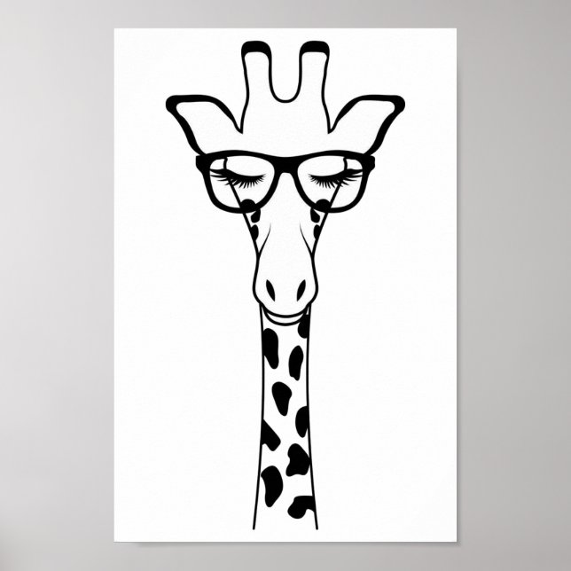 Póster Poster - Niños de guardería Dormitorio Giraffe Gla (Frente)