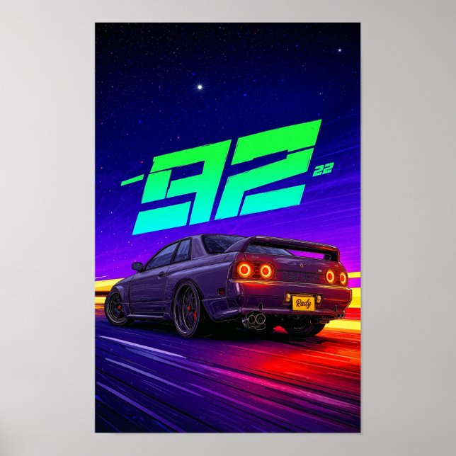 Póster Poster Nissan Skyline GTR R32 (Frente)