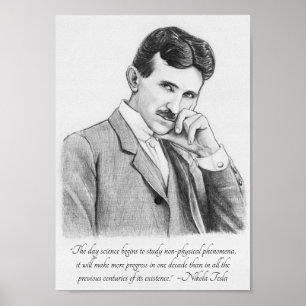 Póster Poster No-Físico de los fenómenos de Tesla