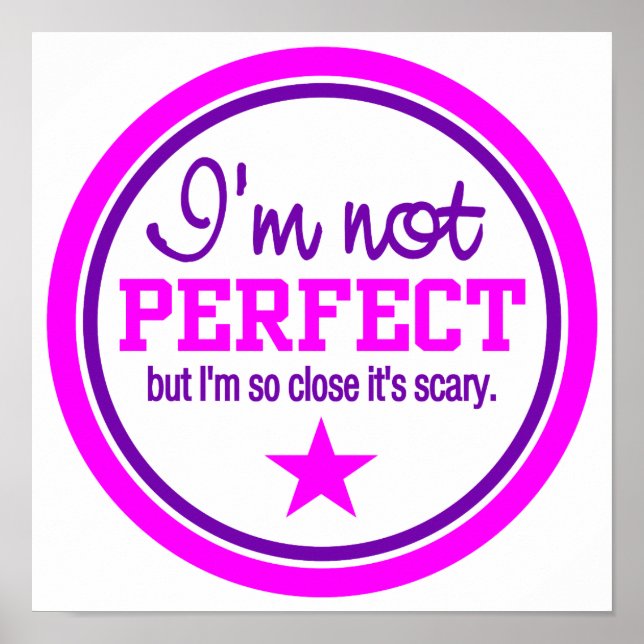 Póster POSTER NO PERFECTO - rosa (Frente)