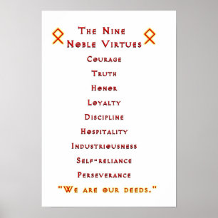 Póster Poster noble de nueve virtudes
