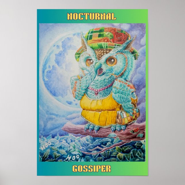 PÓSTER POSTER NOCTURNAL GOSSIPER OWL (Frente)