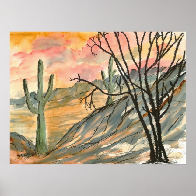 Póster poster nocturno de arizona (Frente)