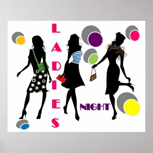 Póster Poster nocturno de damas (Frente)