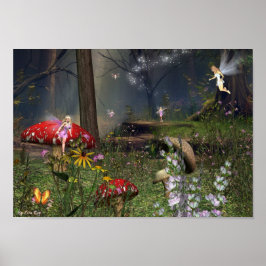Póster Poster nocturno de hadas
