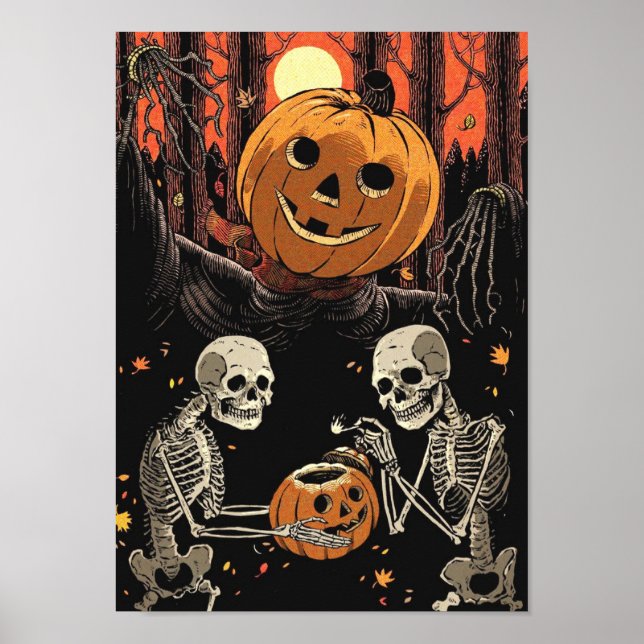 Póster Poster nocturno de Halloween (Frente)