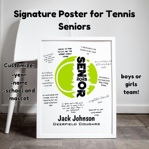 Póster Poster nocturno de tenis para las firmas