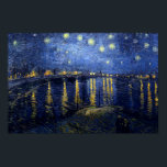Póster Poster nocturno Starry - Vincent van Gogh -<br><div class="desc">Vincent van Gogh,  noche Starry,  noche,  bocetos,  pinturas,  bocetos,  años 1800, </div>