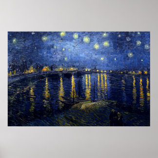 Póster Poster nocturno Starry - Vincent van Gogh -