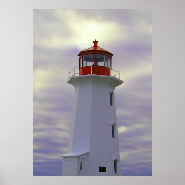 Póster Poster Nova Scotia del faro de la ensenada de Pegg (Frente)