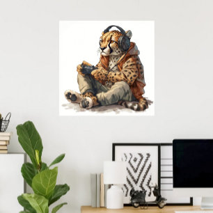 Póster Poster o descarga el Cheetah de Gamer para niños