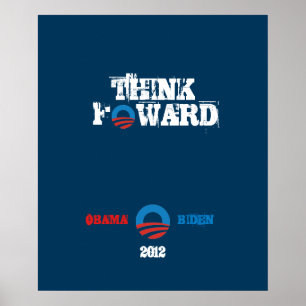 Póster Poster Obama - Biden 2012 Think Forward