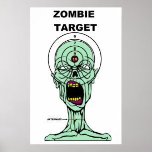 Póster Poster objetivo de cazadores zombis