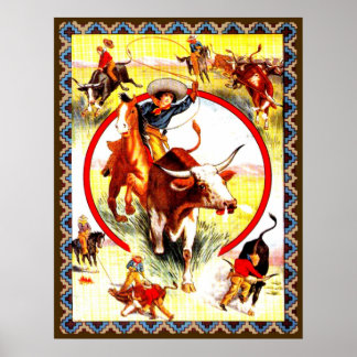Póster poster occidental "Cowgirl"