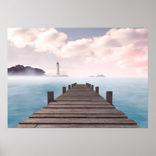 Póster Poster Ocean Dock Scene