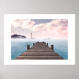 Póster Poster Ocean Dock Scene